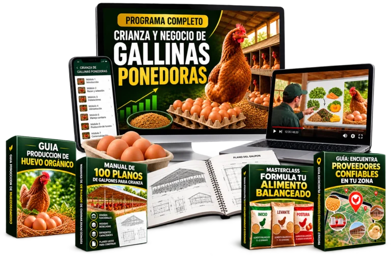 Programa completo de crianza y negocio de gallinas ponedoras junto con los bonos incluidos